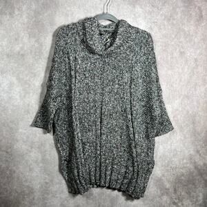 Matilda Jane Evening Stroll Sweater Womens Size M/L Gray‎ Knit Tunic Turtleneck